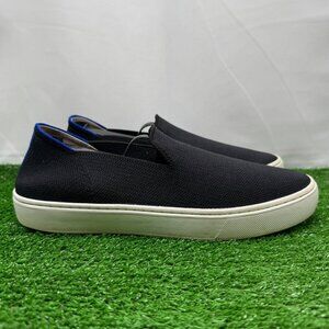 Rothy's The Original Slip-On Sneaker Women's Size 7.5 Blue Black Canvas Shoes